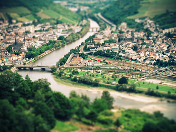 Fantastic view over the Rheingau to Bingen /Tilt shift effect