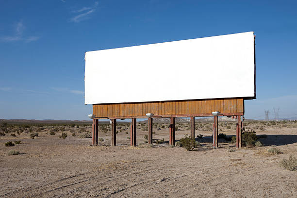 istock Blank White Billboard in the Desert near a Freeway 184139096