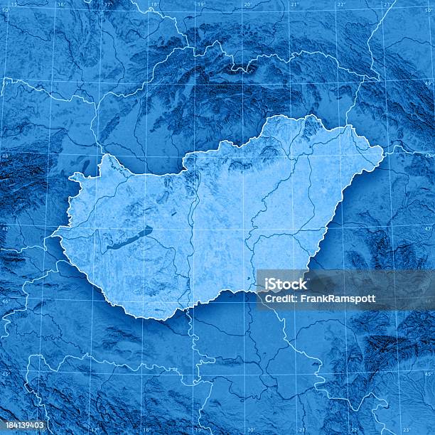 Foto de Hungria Topographic Mapa e mais fotos de stock de Hungria - Hungria, Mapa, Imagem de Satélite