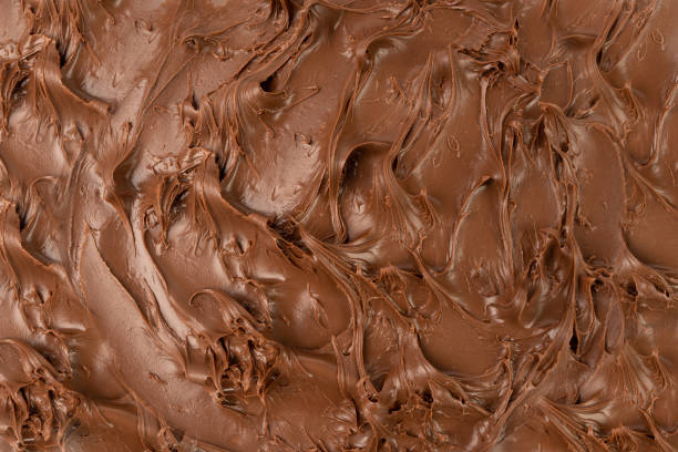 istock Melt Chocolate Texture Background, Chocolate Sauce Pattern, Cocoa Hazelnut Cream, Textured Chocolate 1841394201