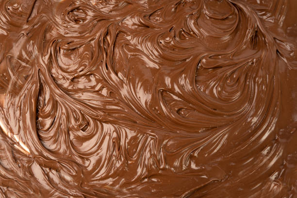 istock Melt Chocolate Texture Background, Chocolate Sauce Pattern, Cocoa Hazelnut Cream, Textured Chocolate 1841394745