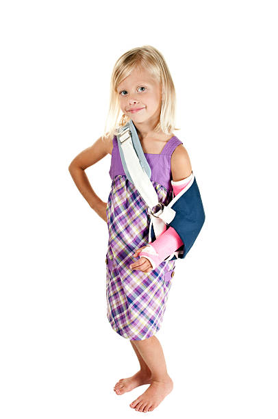 istock Girl with cast and sling 184140014