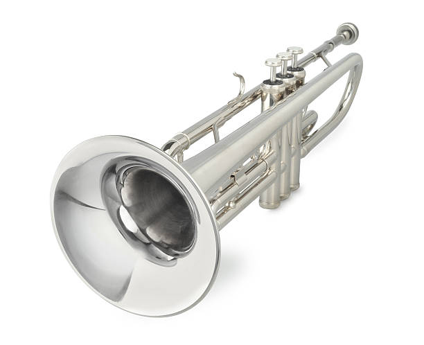 Trumpet Trumpet 45 Degree (Clipping Path) trumpet player isolated stock pictures, royalty-free photos & images