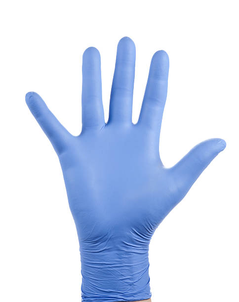 istock Hand in blue glove 184140999