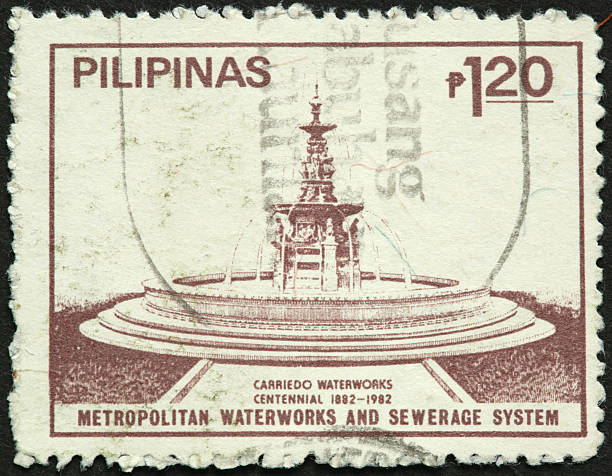 istock old fountain on a Philippines postage stamp 184141018