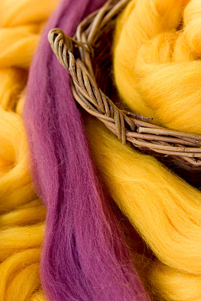 istock New wool, dyed fibres for felting or spinning 184141207