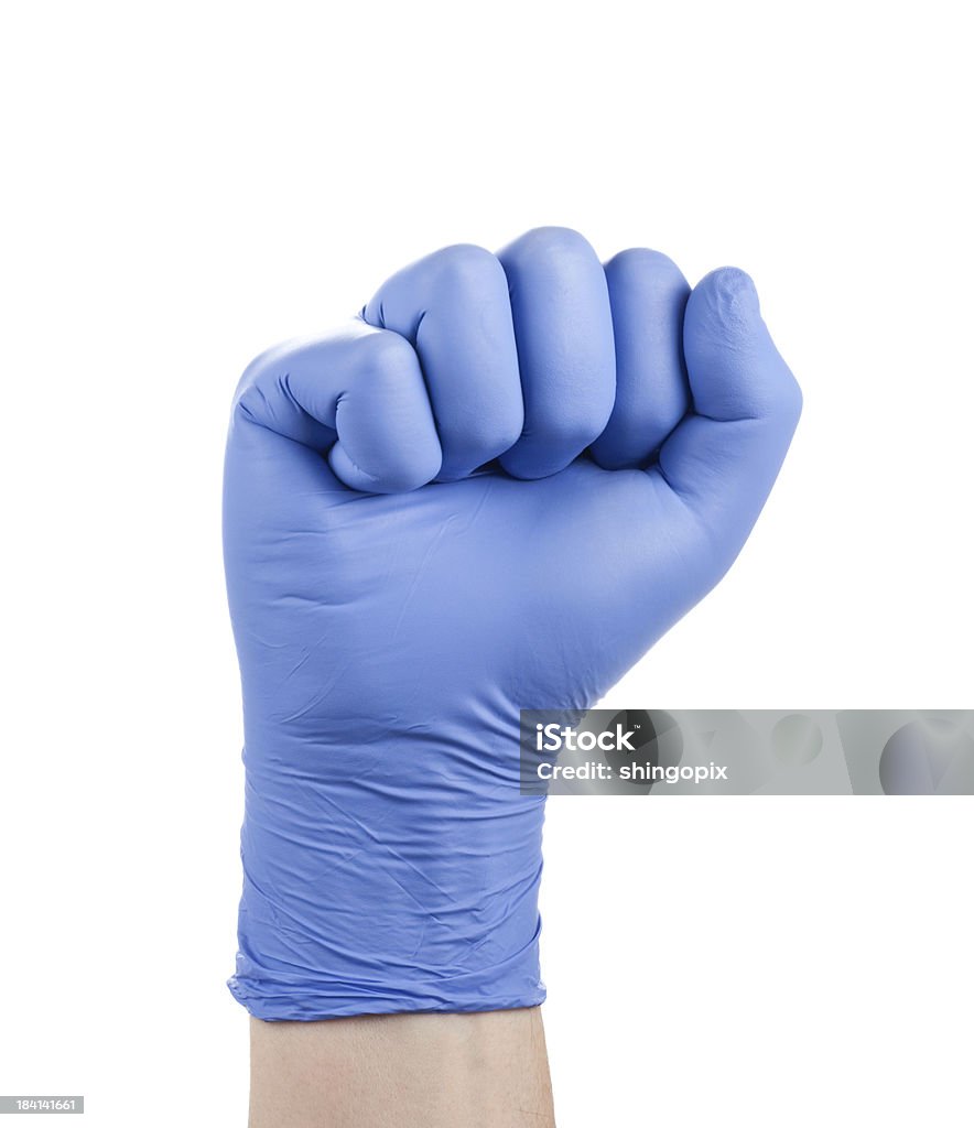Main en paire de gants bleus - Photo de Gant de chirurgie libre de droits