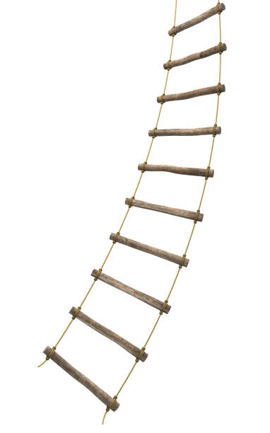 Rope Ladder Escape Stock Photo - Download Image Now - Ladder, Rope