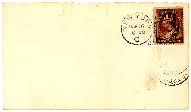 istock Envelope posted in New York, 1887 184142426