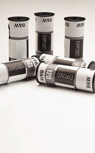 istock Black and white rolls film of medium format 184142576