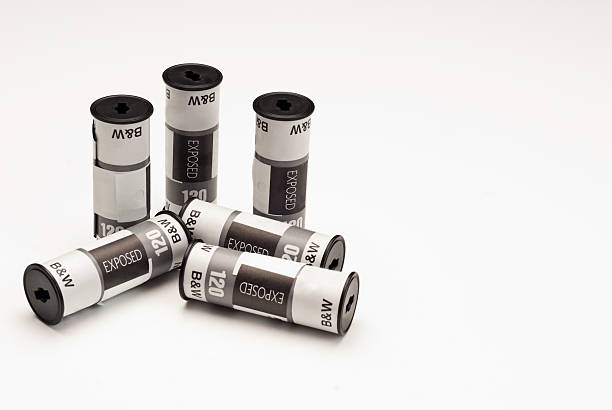 istock Black and white rolls film of medium format 184142582