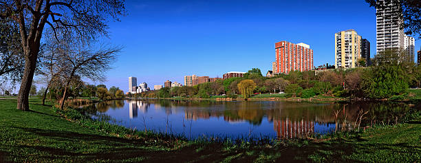 Milwaukee Skyline and Lake. stock photo