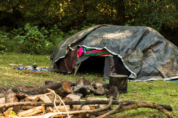 istock Portable temazcal in the forest for holistic ritual 1841436634