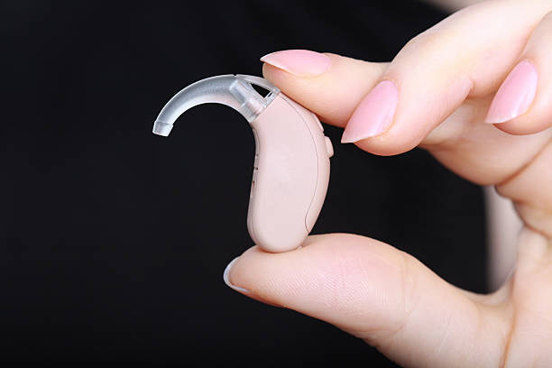 Hearing Aid stock photo