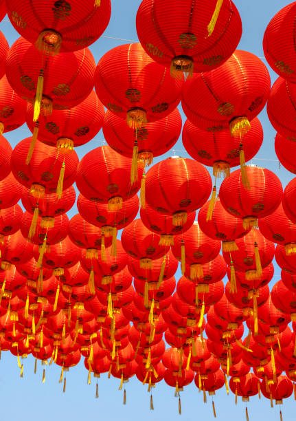 istock Chinese new year lanterns in old town area. 1841457558