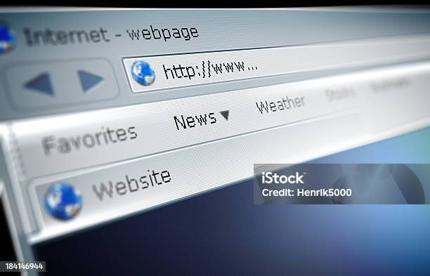 Close Up Of A Broswer Address Bar Stock Photo - Download Image Now - Web Page, Web Browser, www