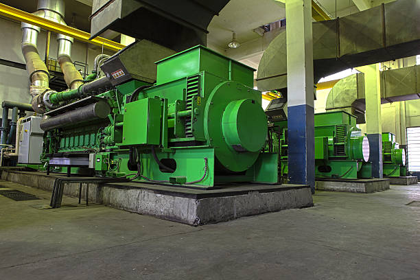 Big natural methane gas generators in a power generation unit.