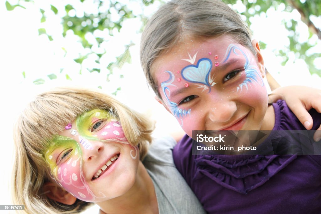 Face paited kids face painted kids Summer Stock Photo