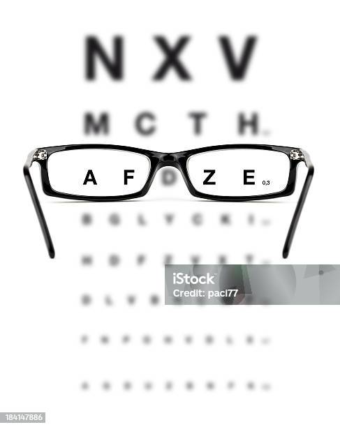 Eye Checkup Stock Photo - Download Image Now - Astigmatism, Black Color, Chart