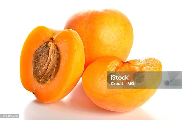 Apricot Stock Photo - Download Image Now - Apricot, Cut Out, Seed