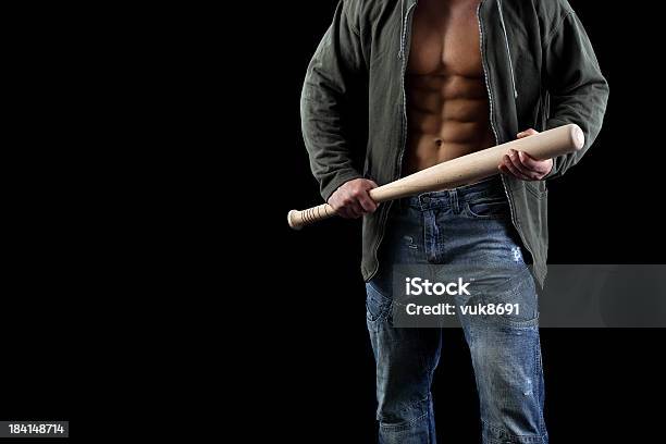 Hooligan Stock Photo - Download Image Now - Baseball Bat, Men, Shirtless