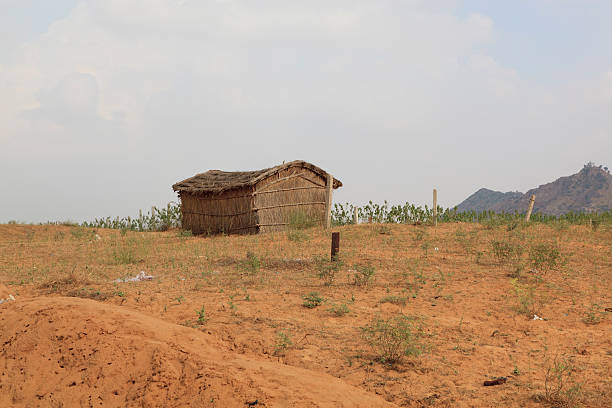 Traditional straw hut Rajasthan India stock photo