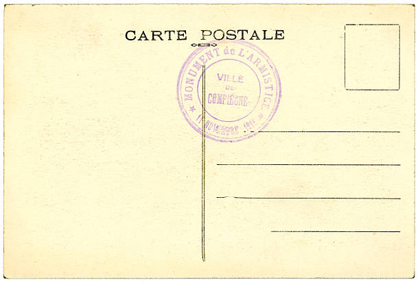 istock Retro Background Image of an Vintage Antique Postcard Back 184150875
