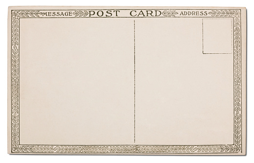 Vintage Old Blank Postcard with a really nice border. Lots of Copy Space.