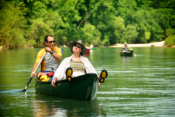 istock Couple on a Canoe Trip 184151081