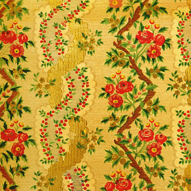 istock High Resolution Vintage Wallpaper with Flowers 184151641