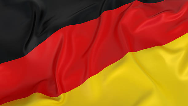 Majestic Glossy German Flag  german flag photos stock pictures, royalty-free photos & images