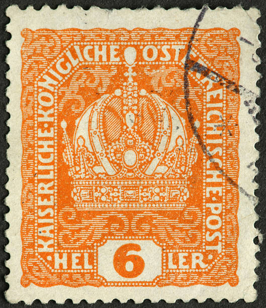 istock royal crown on an old Austrian postage stamp 184151939