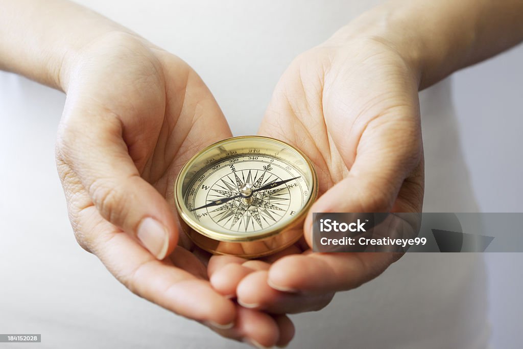 Die Zukunft liegt in deinen Händen - Lizenzfrei Kompass Stock-Foto