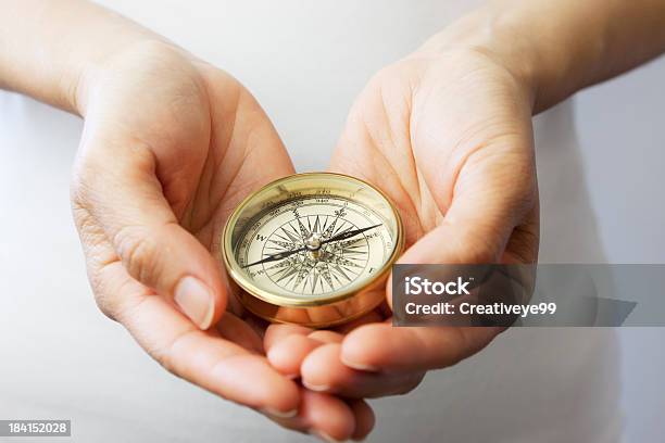 Die Zukunft Liegt In Deinen Händen Stockfoto und mehr Bilder von Kompass - Kompass, Goldfarbig, Menschliche Hand