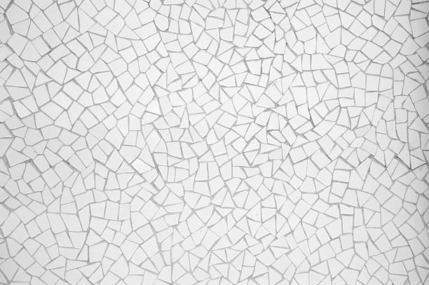 White Tiles Mosaic Background White tiles mosaic background. B&W image. mosaic stock pictures, royalty-free photos & images