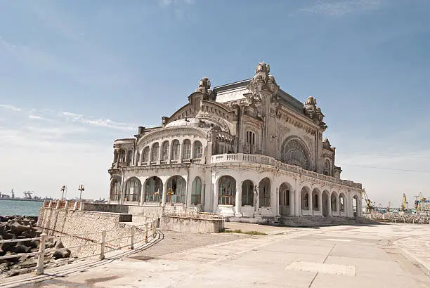 Photo of The outside of a large casino building