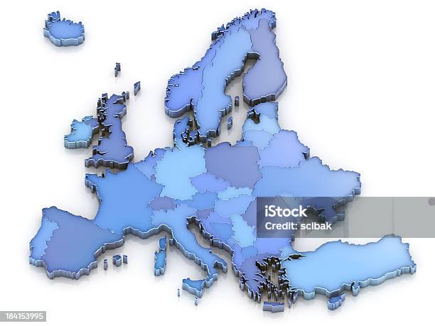 Europa Mapa Isolado - Fotografias de stock e mais imagens de Mapa - Mapa, Europa - Locais geográficos, União Europeia