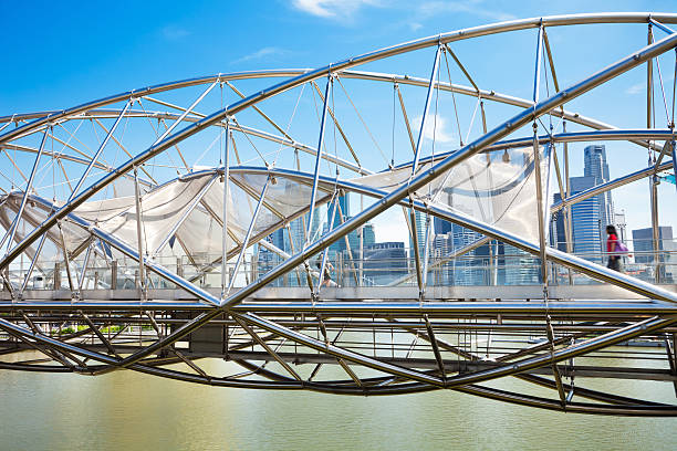 istock Helix Bridge and Marina Bay, Singapore 184154633