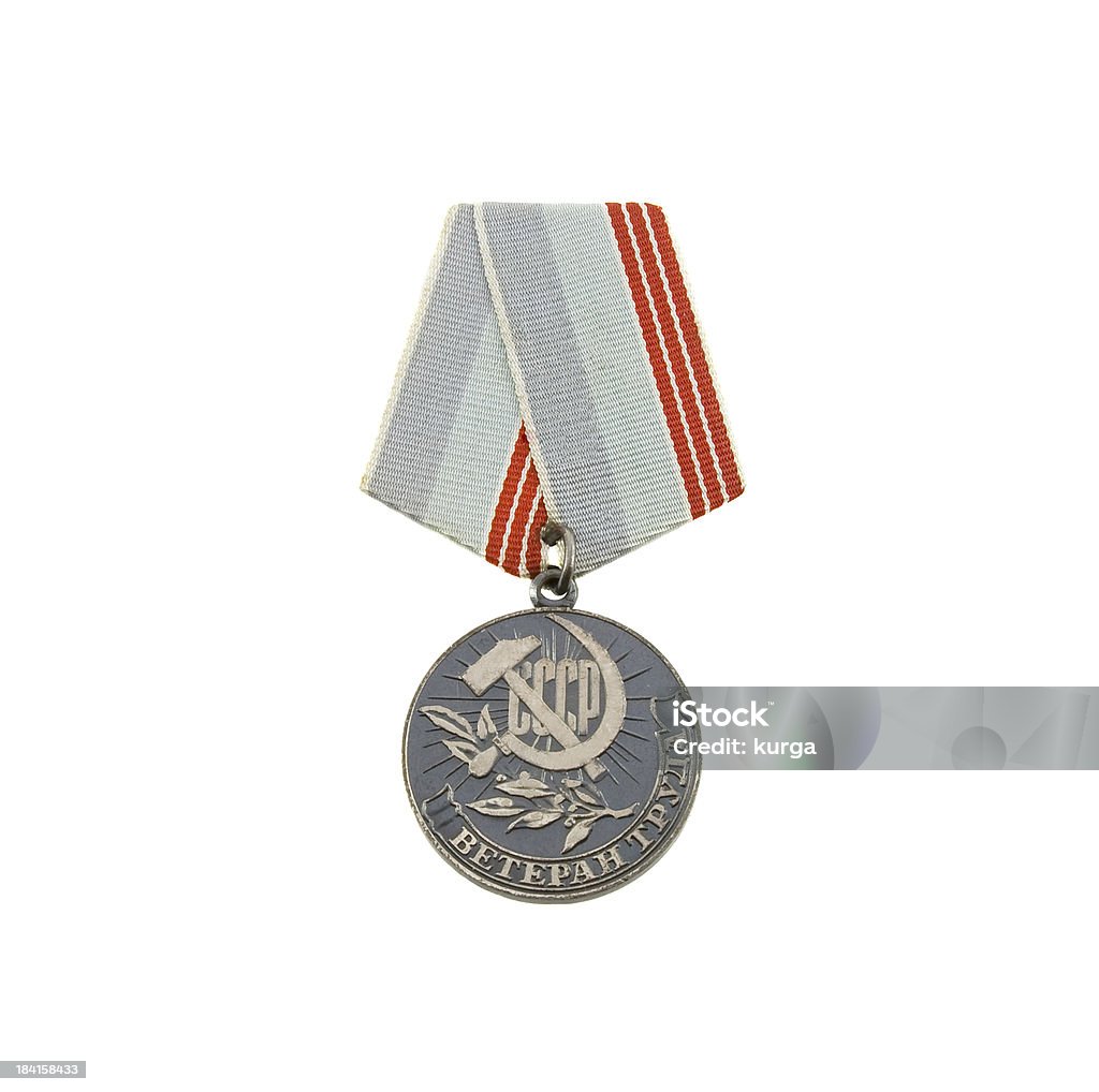 The medal of soviet heroes isolated over white background The medal of soviet heroes isolated over white backgroundThe medal of soviet heroes isolated over white background Achievement Stock Photo