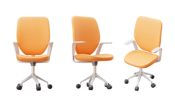 istock Cartoon style office chair, 3d rendering. 1841617549