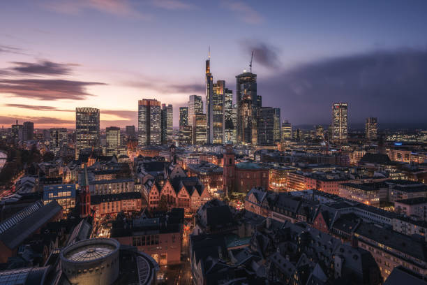 istock Germany Frankfurt Financial Disctrict skyscrapers skyline 1841629053