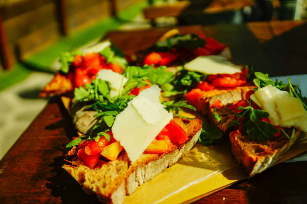 istock open toast with cheese and tomato 1841661131
