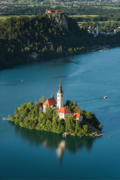 istock Slovenia Lake Bled Panorama sunset 1841661249