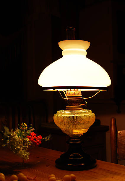 istock Old oil lamp light 184167226
