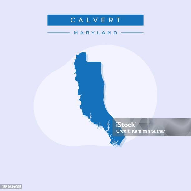 Calvert Image Vector Illustration Vector Of Calvert Map Maryland Stock Illustration ...