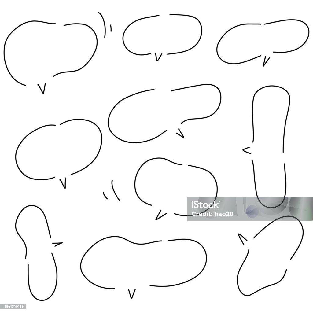 Simple Call Out Text Simple Handwritten Call Out Set Vector Handwritten Popup Balloon Set ...