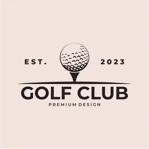 Vector illustration of golf template logo vector simple design for golf club