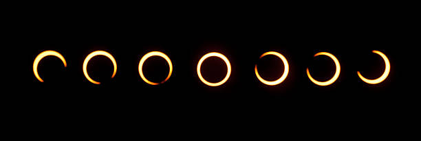 Ring Of Fire Annular Eclipse Sequence. Ring Of Fire stock pictures, royalty-free photos & images