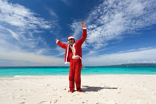 istock Happy Chistmas on the beach 184179930