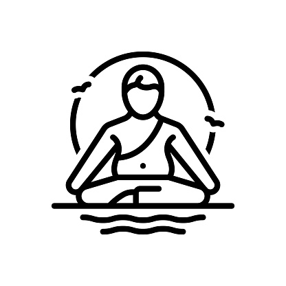Icon for tranquility, peace, serenity, calm, tranquil, serene, stillness, calmness, equanimity, meditation, coolness